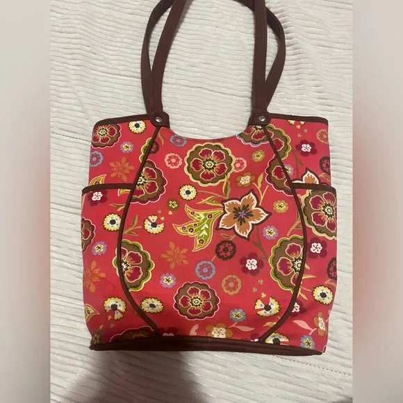 Longaberger pink and brown purse - Picture 4 of 5